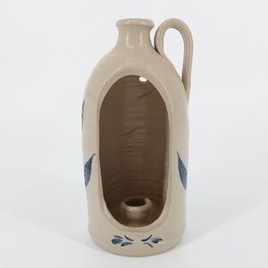 Handmade Salt-Glazed Stoneware Williamsburg Pottery Candleholder